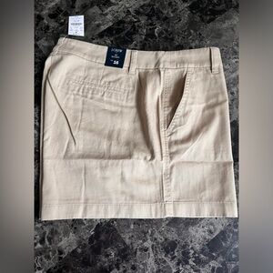 J CREW Pllus Size Women's 3.5"‎ Classic Cotton Khaki Chino Short Fron Pockets